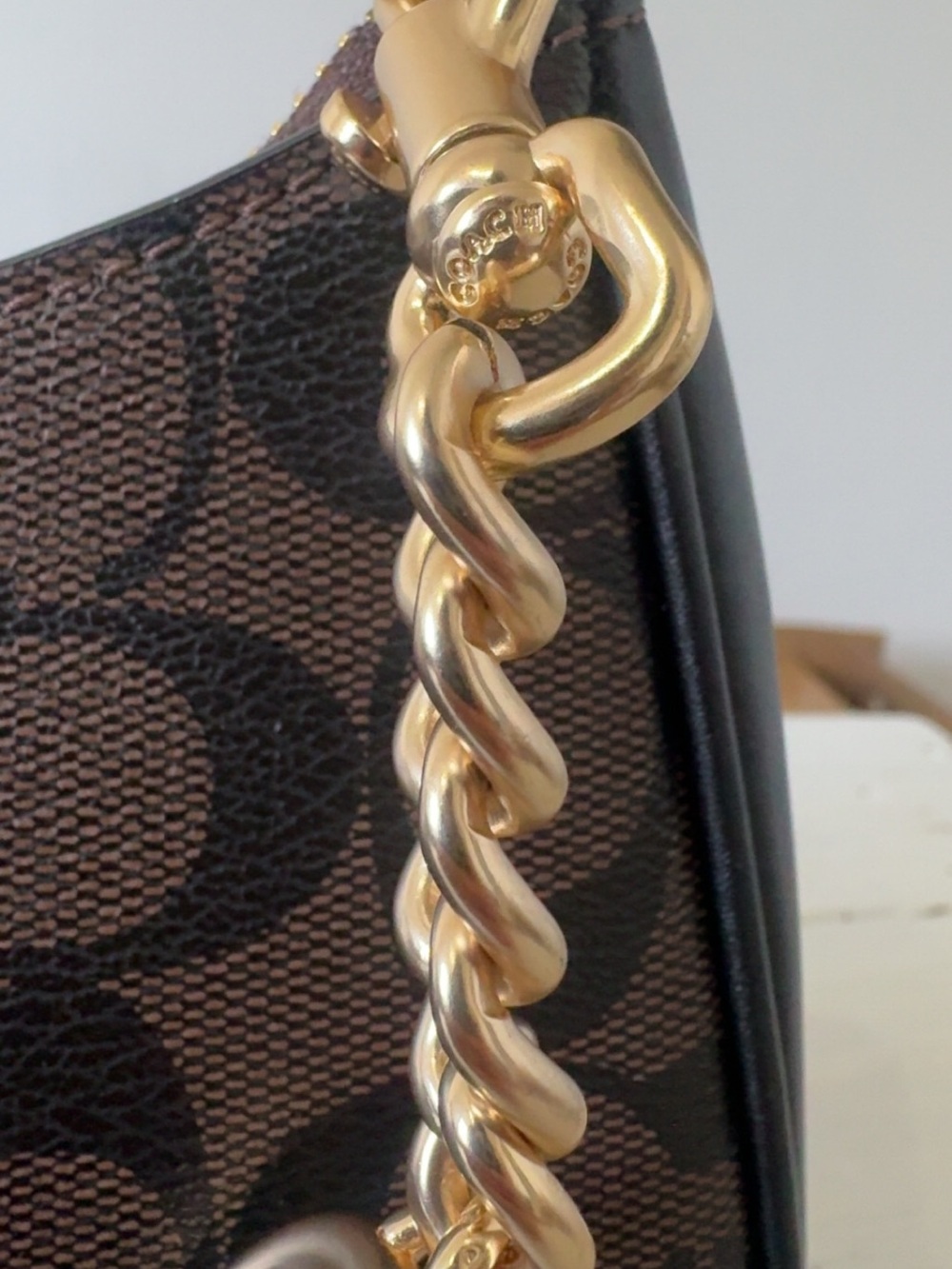 COACH Teri Shoulder Bag In Signature Canvas Black ( New) ( Same Day Shipping) - Picture 4 of 11